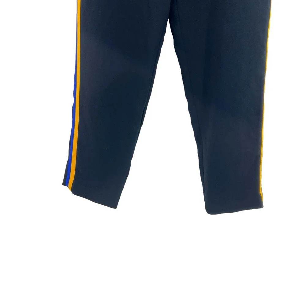 Aritzia Wilfred Jallade Trouser Pants Black Blue Yellow Stripe Size 0 - Picture 4 of 9